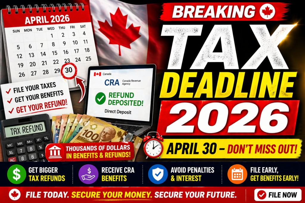 Tax Filing Deadline Canada 2026: Last Date, Benefits, Refunds & Why Filing Early Matters